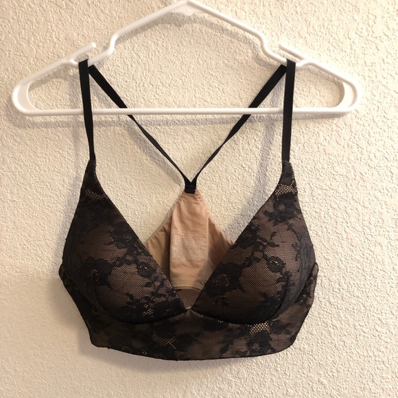 Victoria's Secret Other - Body by Victoria Black Lace Bra Size 36B  Wireless Pull Over Style